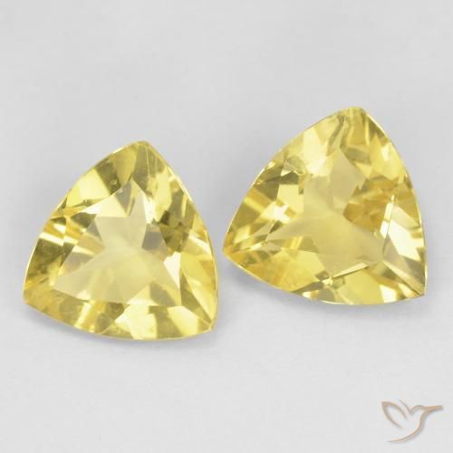 Pedras preciosas de Berilo Amarelo claro natural de 2.62 ct, Trilhão, VVS