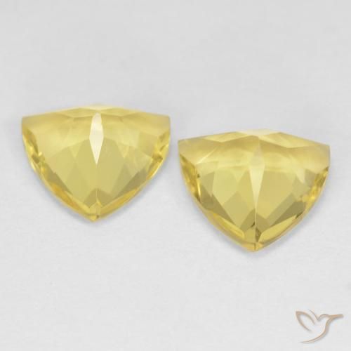 Pedras preciosas de Berilo Amarelo claro natural de 2.62 ct, Trilhão, VVS