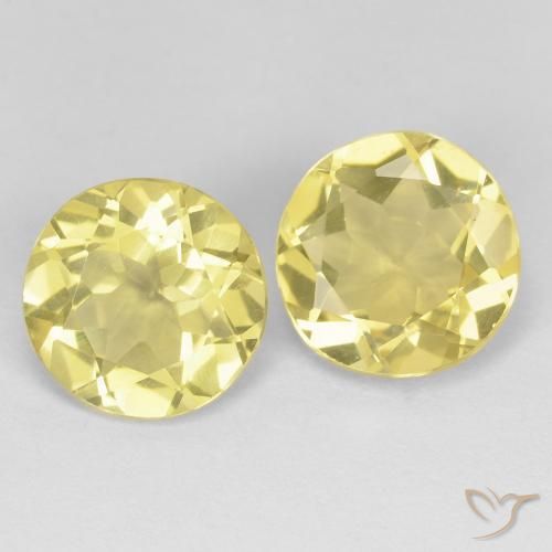 Pedras preciosas de Berilo Abelha Amarela natural de 3.15 ct, Redondo, VVS