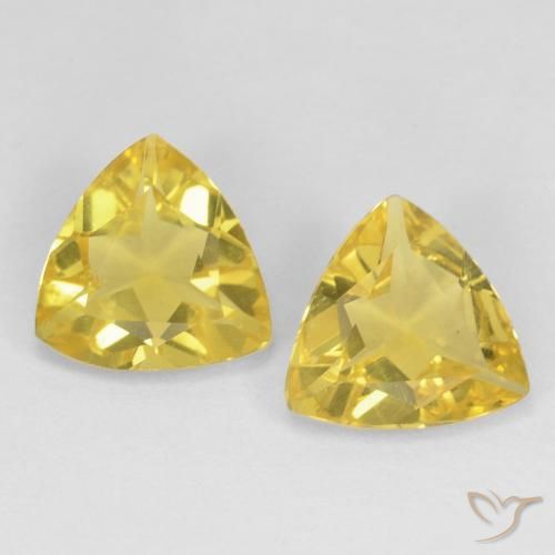 2.30ctw Natural amarelo médio Berilo, Trilhão, VVS-VS