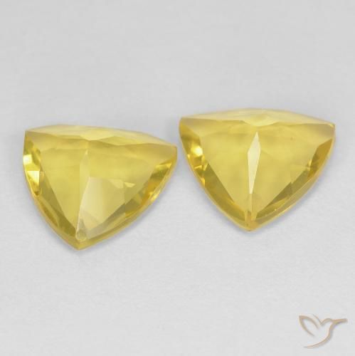 Pedras preciosas de Berilo amarelo médio natural de 2.30 ct, Trilhão, VVS-VS