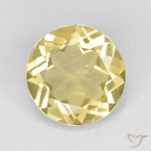 1.65ct Natural Amarelo Dijon muito claro Berilo, Redondo, VVS
