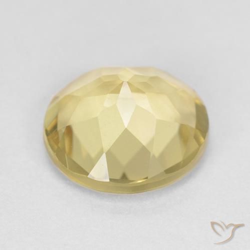 Berilo Amarelo Dijon muito claro Natural 1.65ct, Redondo, VVS