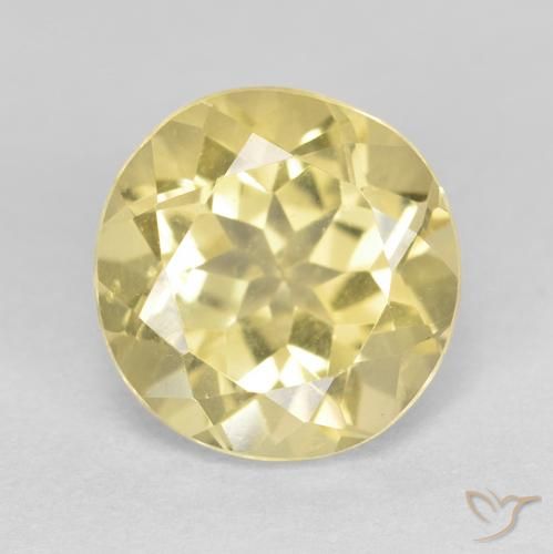 1.89ct Natural Amarelo Dijon muito claro Berilo, Redondo, VVS