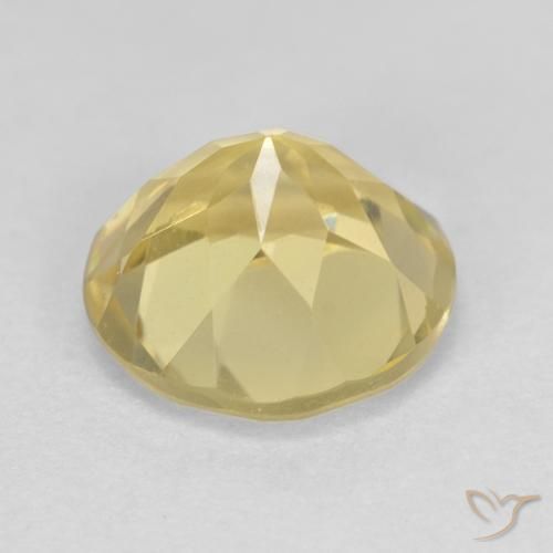 Berilo Amarelo Dijon muito claro Natural 1.89ct, Redondo, VVS