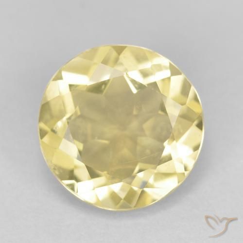 1.72ct Natural Amarelo Dijon muito claro Berilo, Redondo, VVS