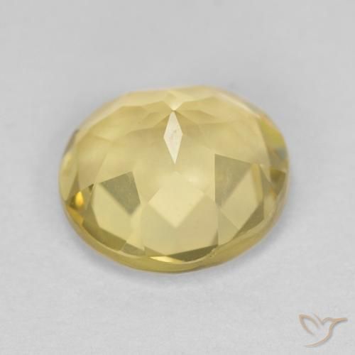 Berilo Amarelo Dijon muito claro Natural 1.72ct, Redondo, VVS