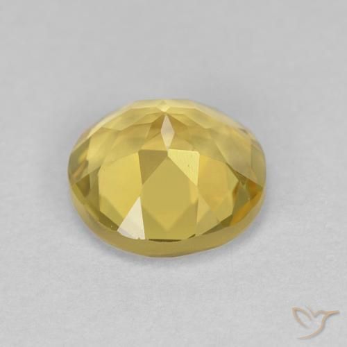 Berilo amarelo médio Natural 1.26ct, Redondo, VVS