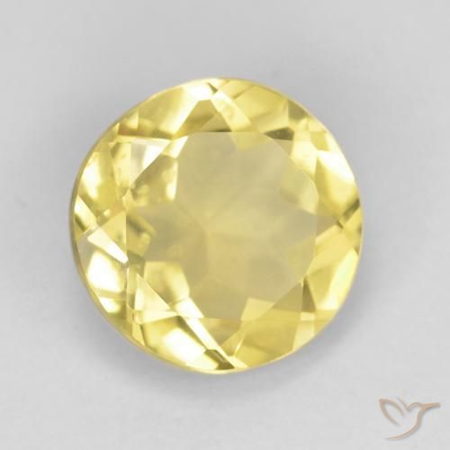 Berilo Abelha Amarela Natural 1.52ct, Redondo, VVS
