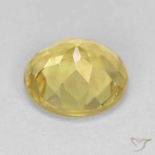 Berilo amarelo médio Natural 1.69ct, Redondo, VVS
