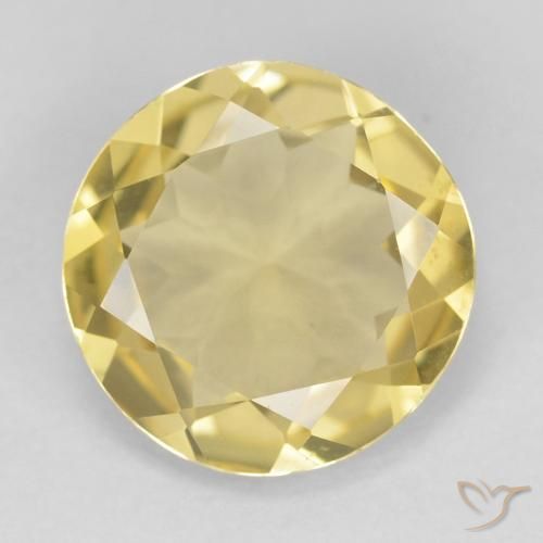 2.02ct Natural Amarelo Terroso Berilo, Redondo, VVS