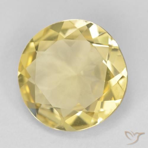 Berilo Amarelo Terroso Natural 2.02ct, Redondo, VVS