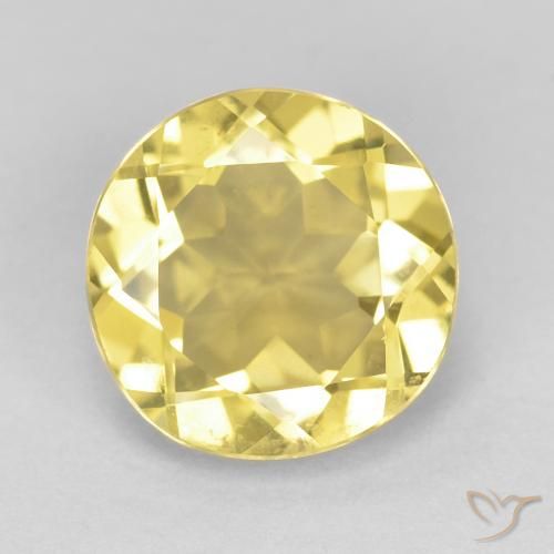 1.74ct Natural Amarelo Toscana Berilo, Redondo, VVS