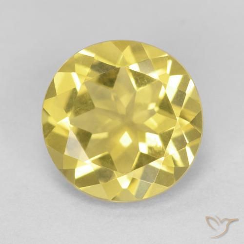 1.59ct Natural Amarelo claro mel Berilo, Redondo, VVS