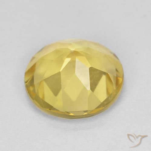 Berilo Amarelo claro mel Natural 1.59ct, Redondo, VVS