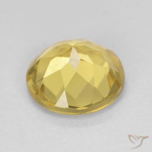 Berilo Amarelo claro mel Natural 1.58ct, Redondo, VVS
