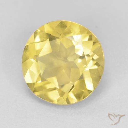 Berilo amarelo médio Natural 1.65ct, Redondo, VVS