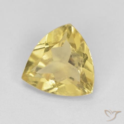 Berilo amarelo quente Natural 1.38ct, Trilhão, VVS