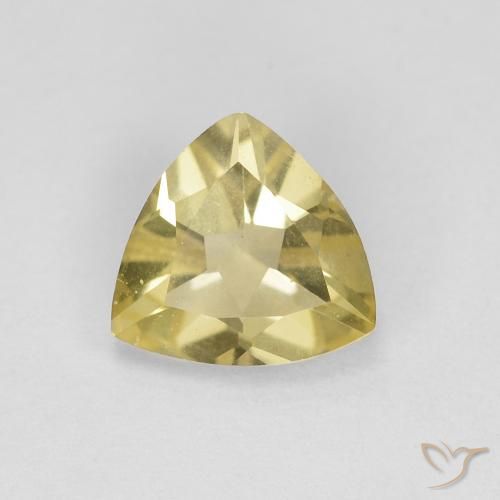 0.92ct Natural Amarelo Dijon Berilo, Trilhão, VVS