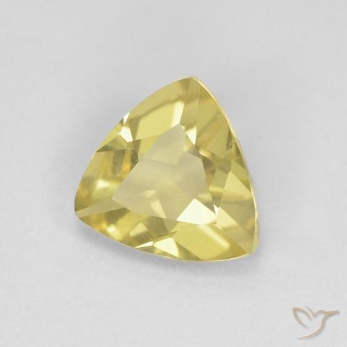 Berilo amarelo médio Natural 0.91ct, Trilhão, VVS