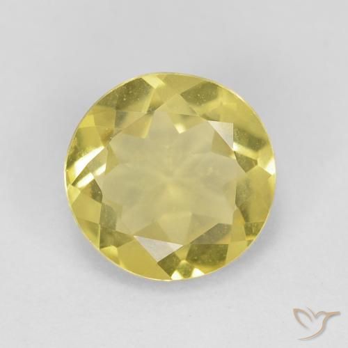 1.65ct Natural amarelo médio Berilo, Redondo, VVS