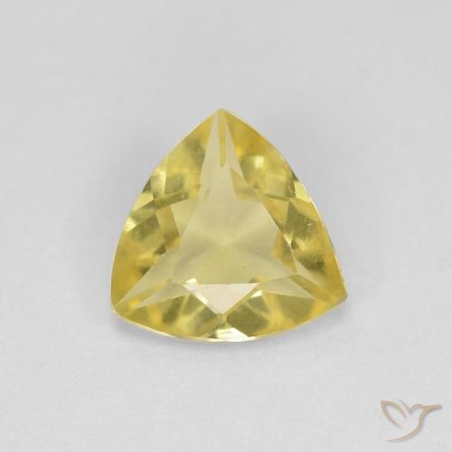 0.73ct Natural amarelo médio Berilo, Trilhão, VVS