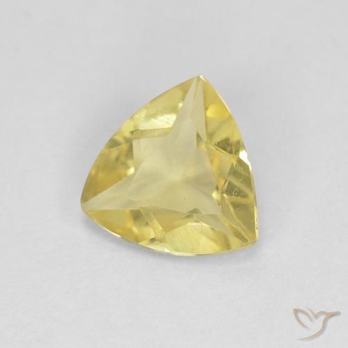Berilo amarelo médio Natural 0.73ct, Trilhão, VVS