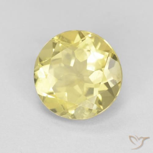 Berilo Luz amarela Natural 1.64ct, Redondo, VVS
