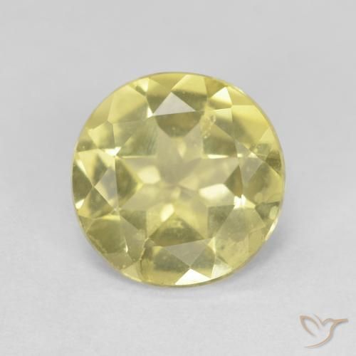 1.48ct Natural Amarelo Abacaxi Claro Berilo, Redondo, VVS