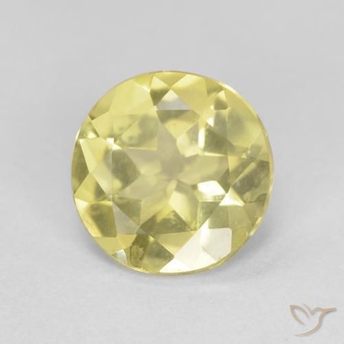 Berilo Amarelo Abacaxi Claro Natural 1.48ct, Redondo, VVS
