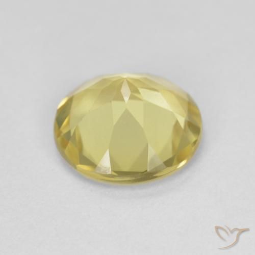 Berilo Amarelo Abacaxi Claro Natural 1.48ct, Redondo, VVS
