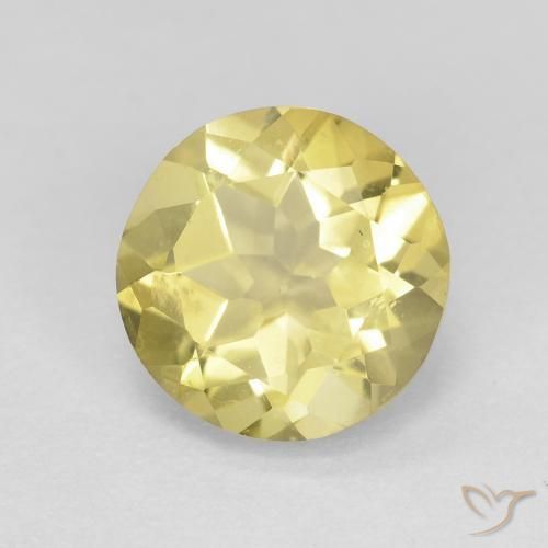 1.72ct Natural Amarelo Dijon muito claro Berilo, Redondo, VVS