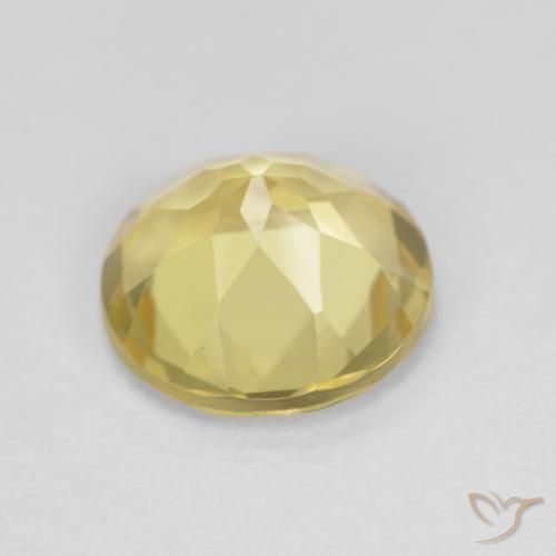 Berilo Amarelo Dijon muito claro Natural 1.72ct, Redondo, VVS