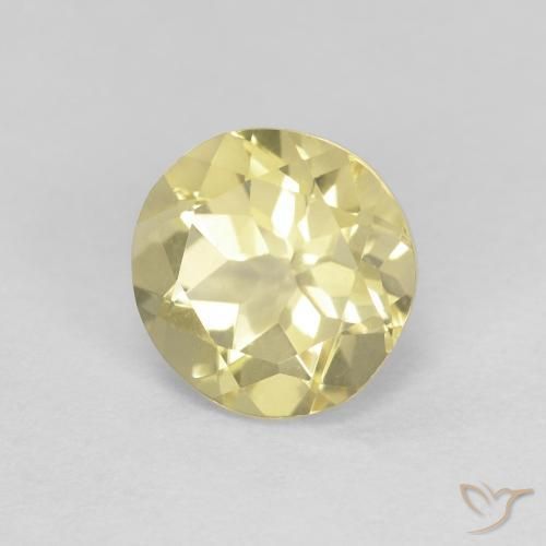 Berilo Luz amarela Natural 1.35ct, Redondo, VVS