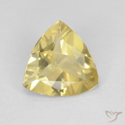 1.23ct Natural Luz amarela Berilo, Trilhão, VVS