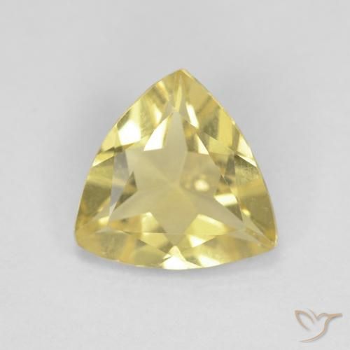 1.05ct Natural amarelo médio Berilo, Trilhão, VVS