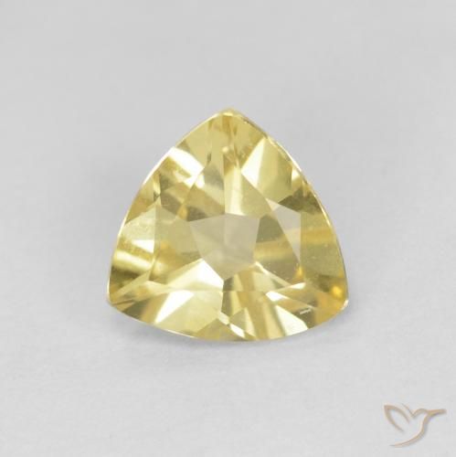 1.03ct Natural Amarelo Dourado Claro Berilo, Trilhão, VVS