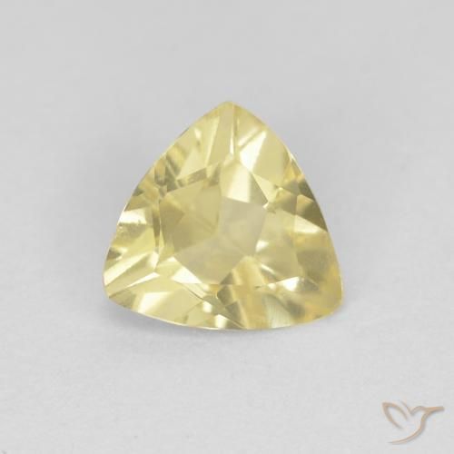 0.88ct Natural Medium Light-Yellow Berilo, Trilhão, VVS