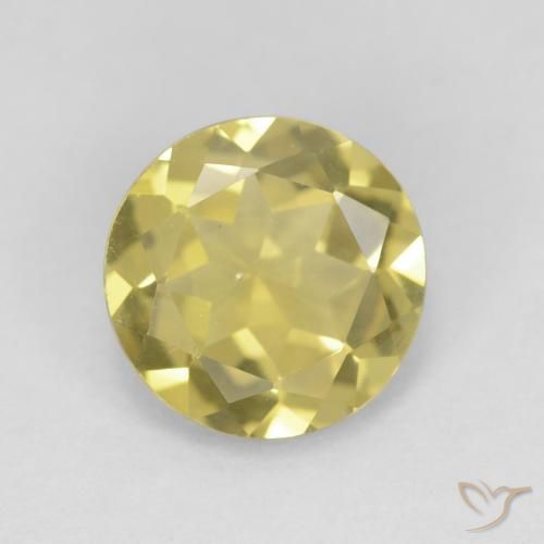 1.48ct Natural Amarelo Terroso Berilo, Redondo, VVS
