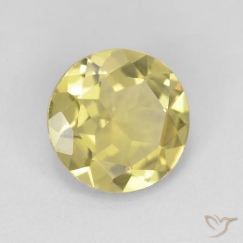Berilo Amarelo Terroso Natural 1.48ct, Redondo, VVS