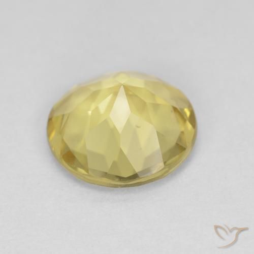 Berilo Amarelo Terroso Natural 1.48ct, Redondo, VVS
