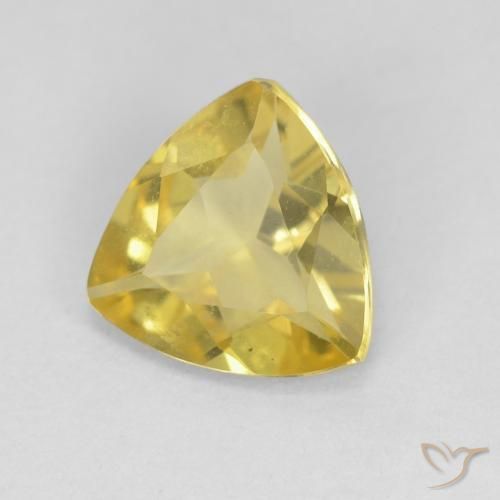 Berilo ouro amarelado Natural 1.27ct, Trilhão, VVS