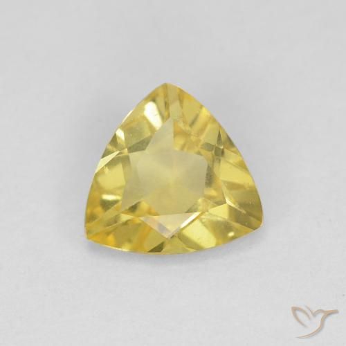 0.87ct Natural amarelo médio Berilo, Trilhão, VVS