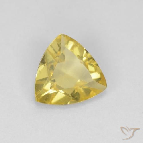 Berilo amarelo médio Natural 0.87ct, Trilhão, VVS
