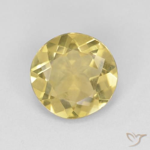 1.43ct Natural amarelo suave Berilo, Redondo, VVS