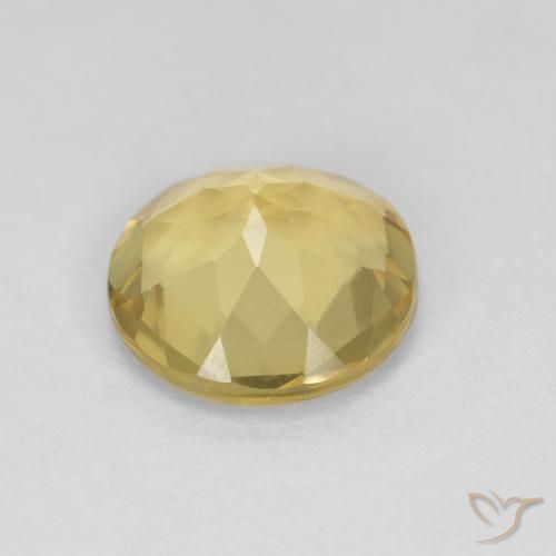 Berilo amarelo suave Natural 1.43ct, Redondo, VVS
