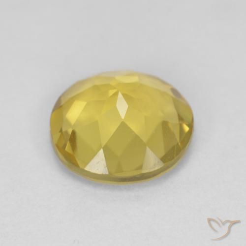 Berilo ouro amarelado Natural 1.65ct, Redondo, VVS