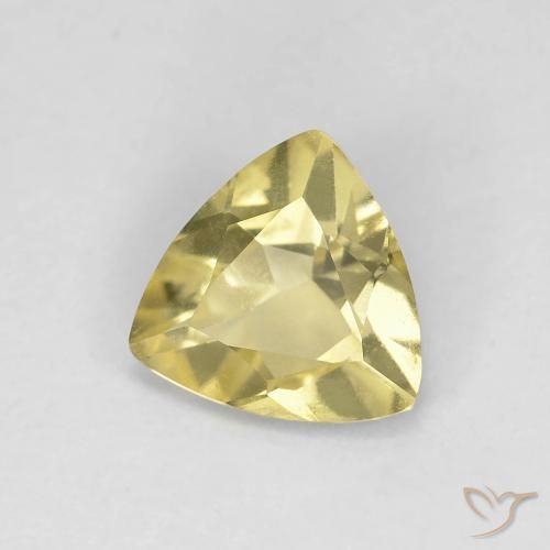 0.86ct Natural Amarelo Claro Laguna Berilo, Trilhão, VVS