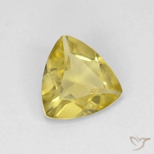 Berilo Medium Light-Yellow Natural 0.88ct, Trilhão, VVS