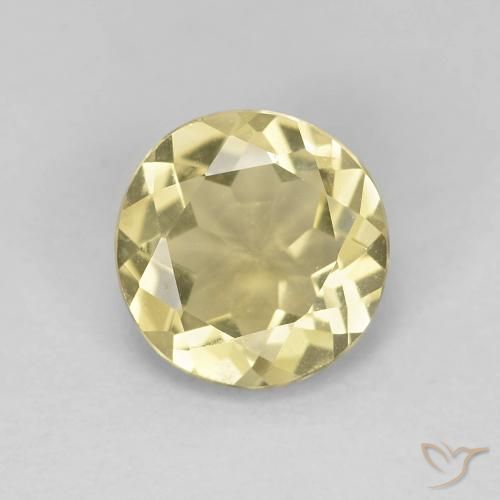 1.55ct Natural amarelo quente Berilo, Redondo, VVS
